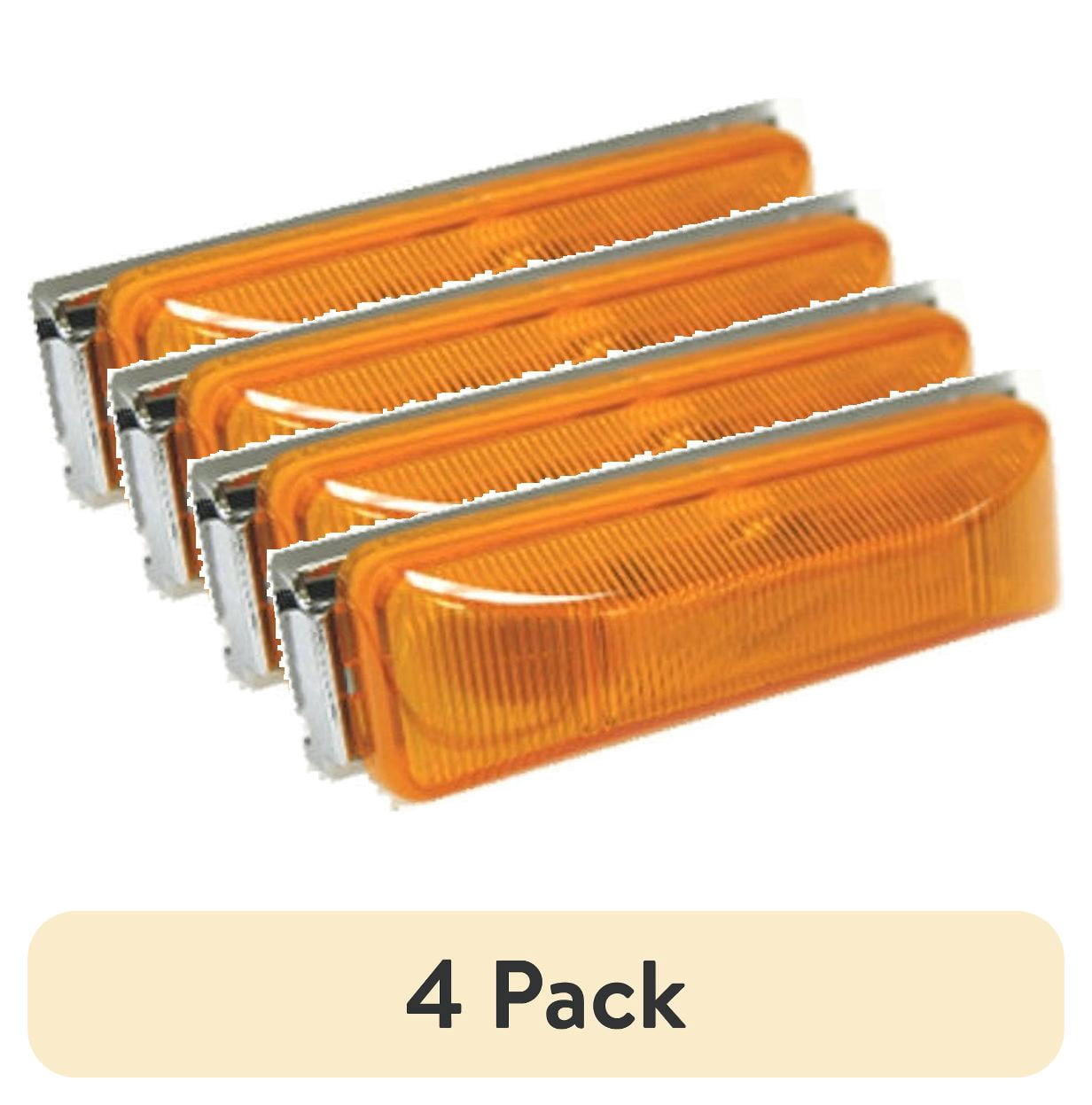 (4 pack) Hopkins Towing Solutions LED 4in Sealed Running Board - Clearance Marker Light, Amber, CW1531A