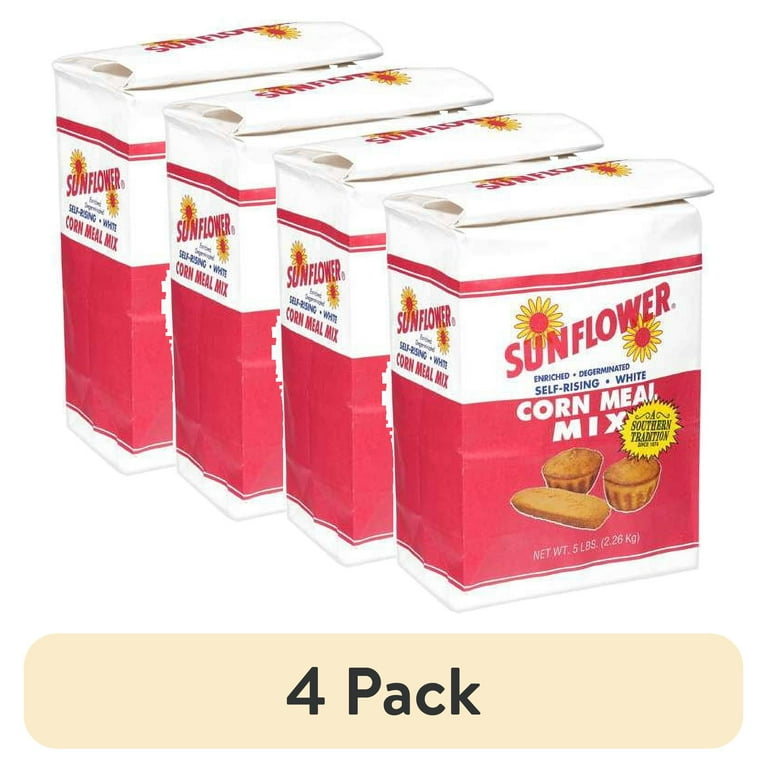 4 pack) Hopkinsville Milling Sunflower Corn Meal Mix, 5 lb