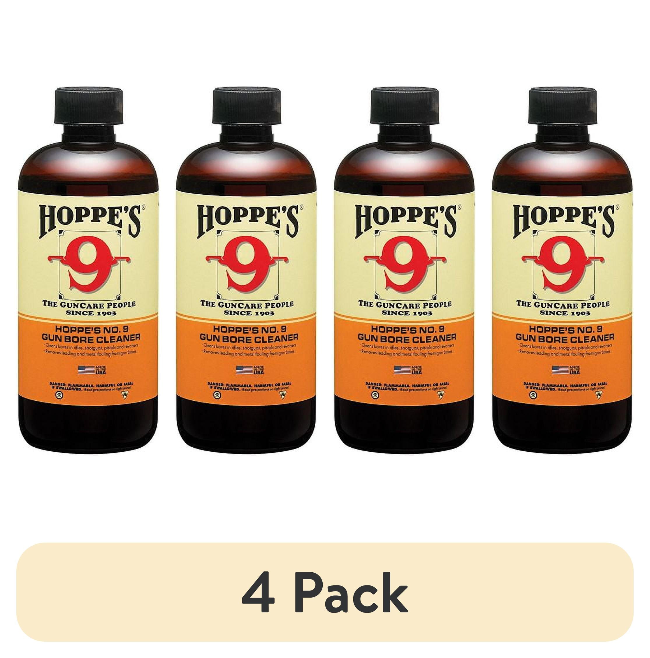 (4 pack) Hoppe's No. 9 Gun Bore Cleaner, Used for Gun Cleaning All Types of Firearms since 1903, 932