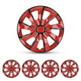 thumbnail image 1 of (4 Pack) Hubcap Wheel Cover Replacement 14" Hub Caps Universal Wheel Rim Cover ABS Material Exterior Accessories Snap on Car Truck SUV 14-inch,Black Lacquer & Red Lacquer, 1 of 8