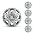 thumbnail image 1 of (4 pack) Hubcap Wheel Cover Replacement 15" Hub Caps Universal Wheel Rim Cover ABS Material Exterior Accessories Snap On Car Truck SUV -15-Inch, Silver, LACQUER, 1 of 7
