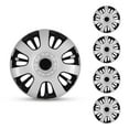 thumbnail image 1 of (4 pack) Hubcap Wheel Cover Replacement 16" Hub Caps Universal Wheel Rim Cover ABS Material Exterior Accessories Snap On Car Truck SUV -16-Inch, SILVER LACQUER & BLACK LACQUER, 1 of 7