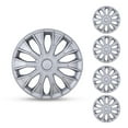 thumbnail image 1 of (4 pack) Hubcap Wheel Cover Replacement R15 Hub Caps Universal Wheel Rim Cover ABS Material Exterior Accessories Snap On Car Truck SUV -15-Inch Silver, LACQUER, 1 of 7
