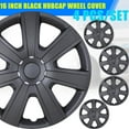 thumbnail image 1 of (4 pack) Hubcap Wheel Cover Replacement R16 Hub Caps Universal Wheel Rim Cover ABS Material Exterior Accessories Snap On Car Truck SUV -16-Inch Black, 1 of 8