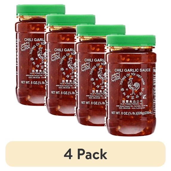 (4 pack) Huy Fong Chili Garlic Sauce, 8 oz