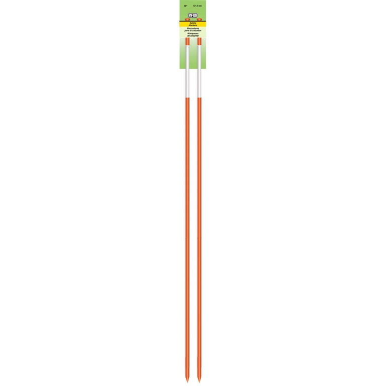 Hy-Ko 48-Inch Orange Fiberglass Driveway Markers, 2-Pack photo 1