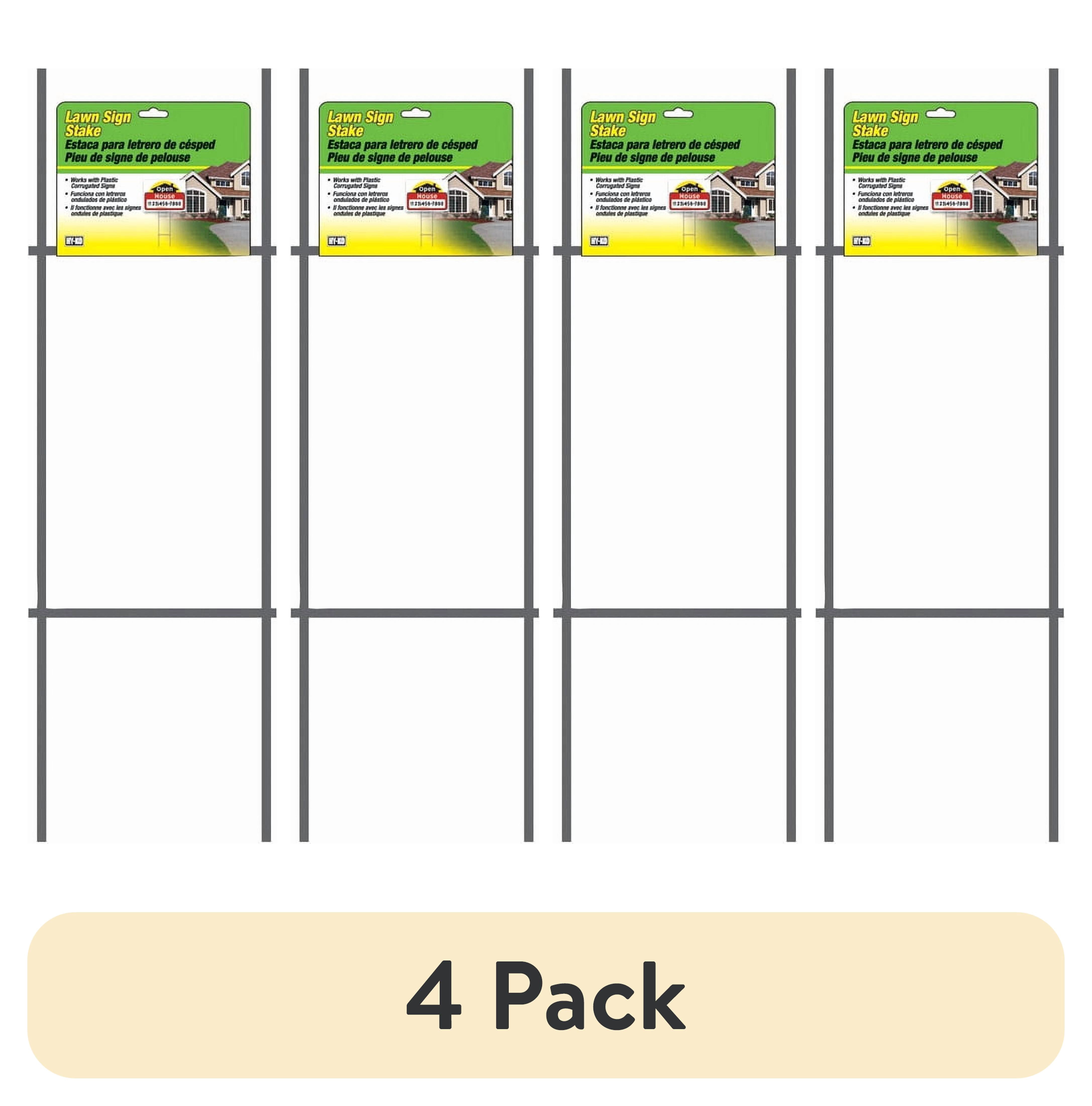 (4 pack) HY-KO H-BRACKET METAL SIGN STAKE