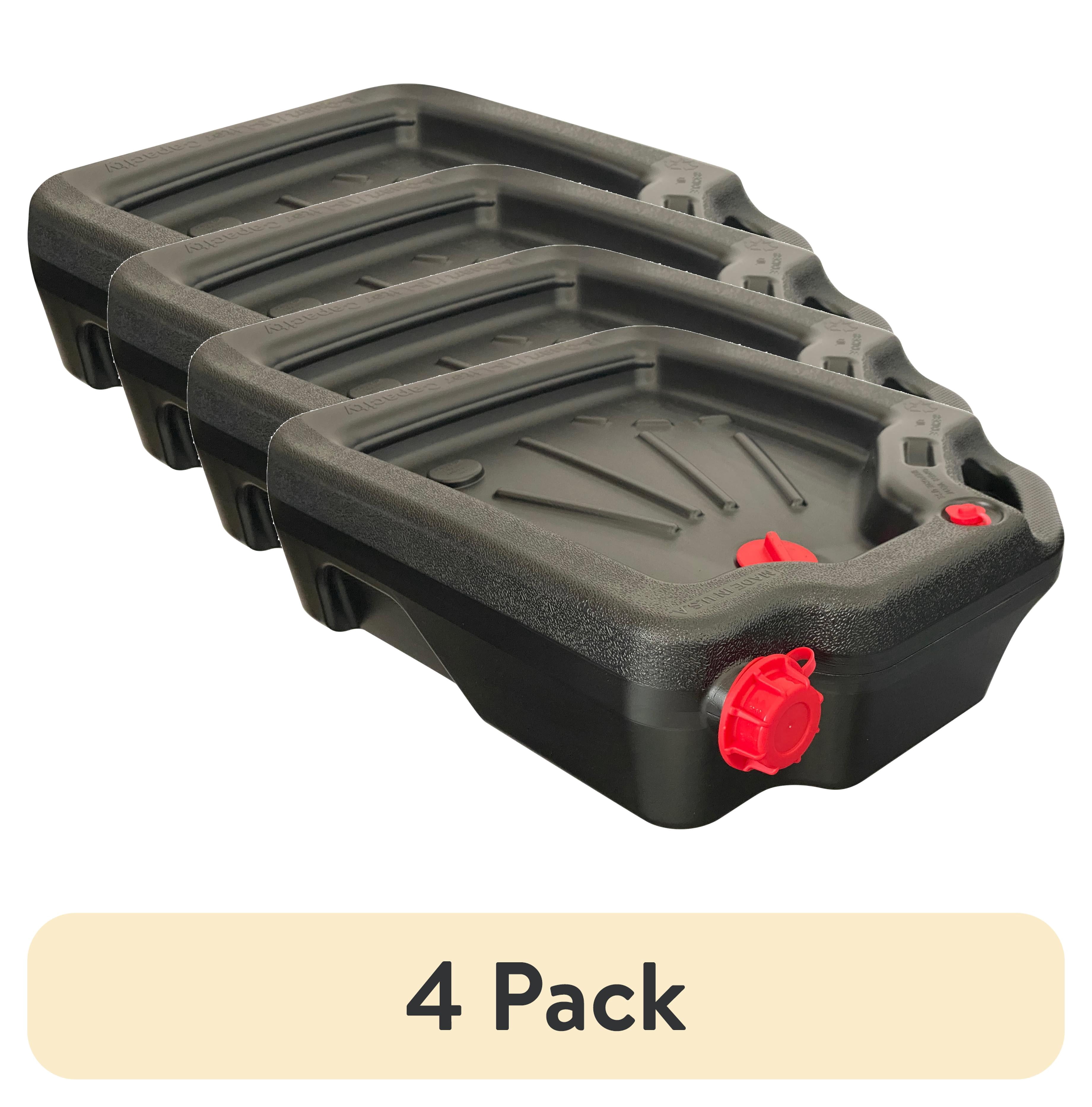 (4 pack) Hyper Tough 16-Quart Automotive Drain Pan Container