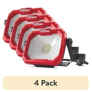 (4 pack) Hyper Tough 2500 Lumen Corded LED Work Light, Fold-Flat Design, 360° Swivel, 5-ft Cord, Tempered Glass, ETL Certified, Safe, Durable Build