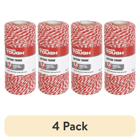 (4 pack) Hyper Tough 656-Foot Cotton Candystripe Craft Twine