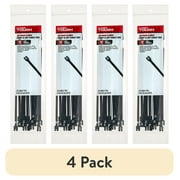 (4 pack) Hyper Tough 8-Inch Twist & Cut Cable Ties, Black, 20 Count