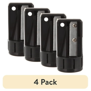 (4 pack) Hyper Tough Black Manual Carpenter Pencil Sharpener TR50133B