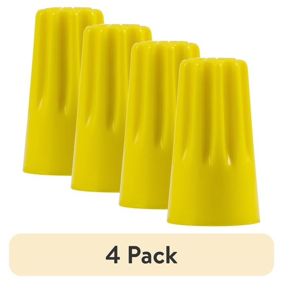 (4 pack) Hyper Tough Medium Wire Connectors 20 Pack, Yellow, 34364