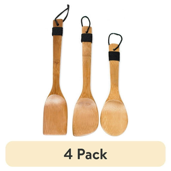 (4 pack) IMUSA 3pc Bamboo Tool Set