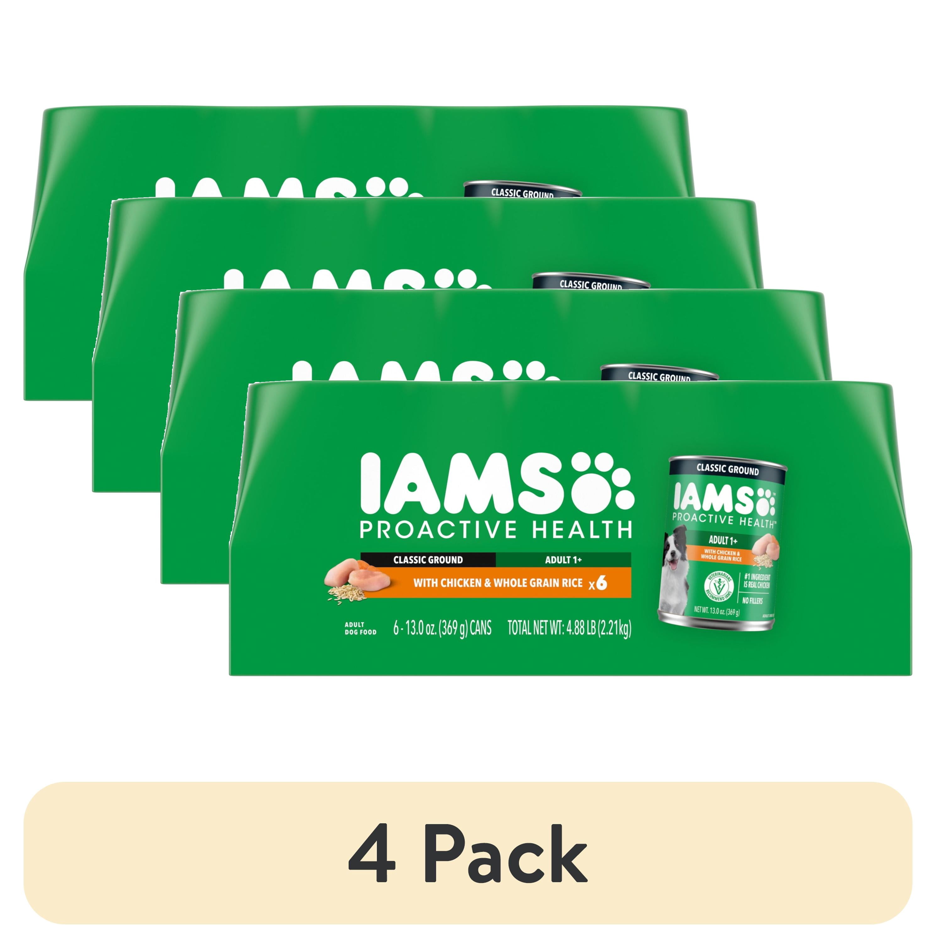 (4 pack) Iams Proactive Health Chicken And Whole Grain Rice Wet Dog Food, 13 Oz Cans (6 Pack)