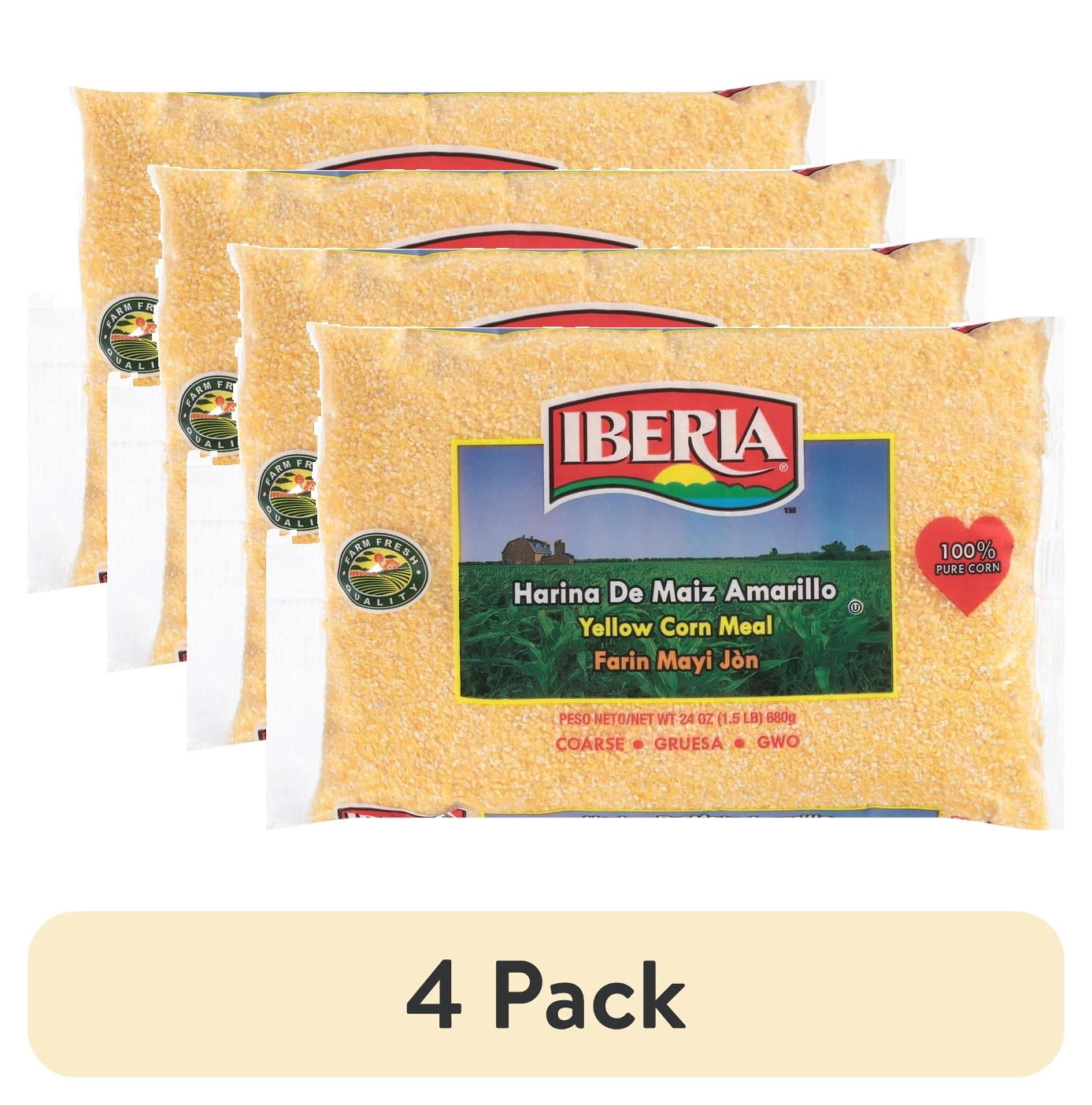 (4 pack) Iberia Coarse Yellow Corn Meal, 24 oz
