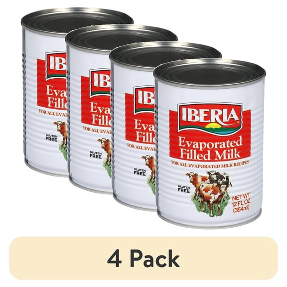 (4 pack) Iberia Evaporated Filled Milk, 12 fl oz