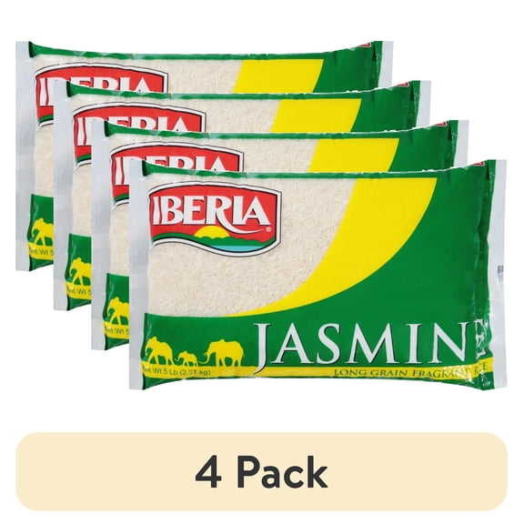 (4 pack) Iberia Jasmine Long Grain Fragrant Rice 5 lb