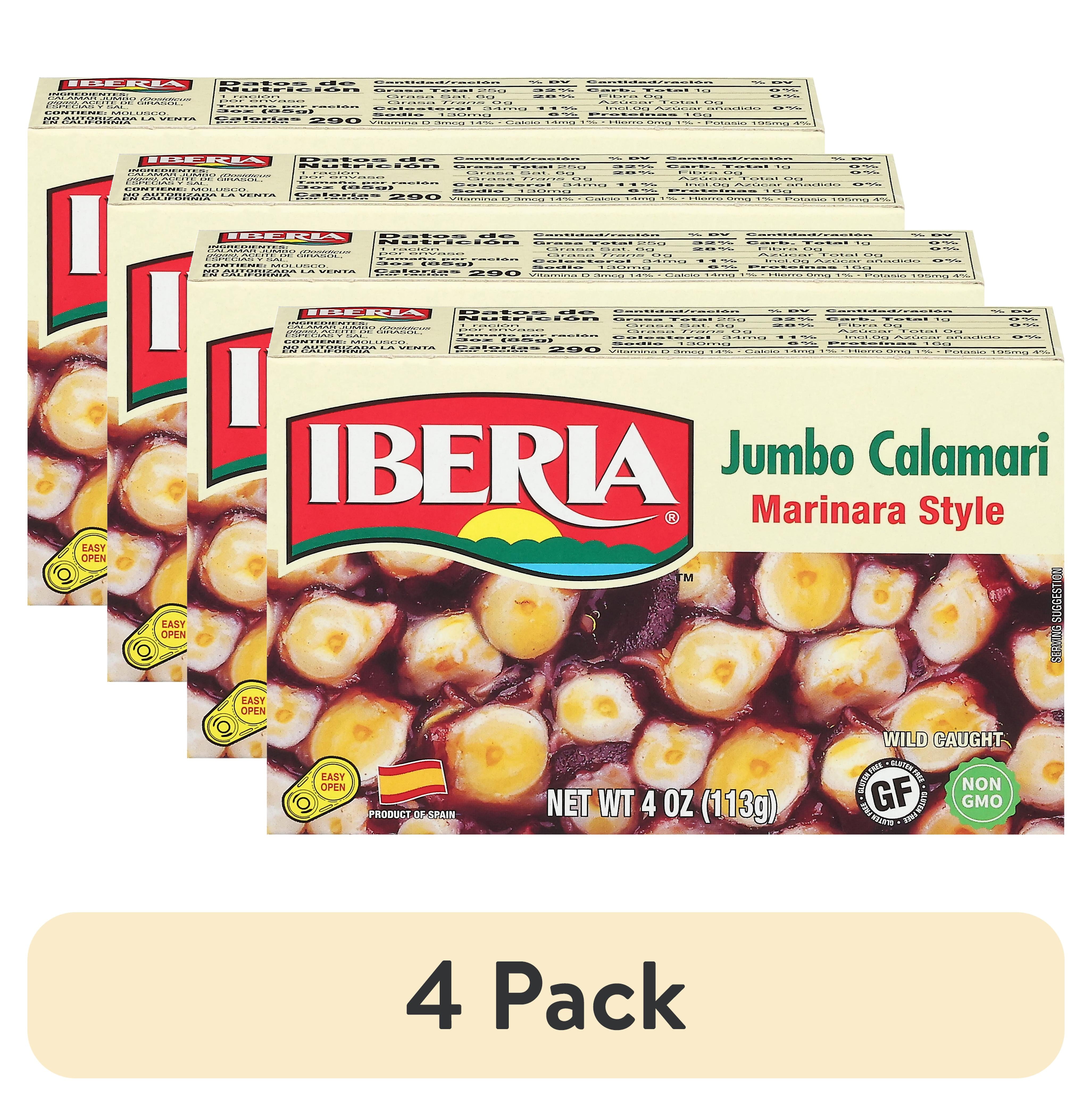 (4 pack) Iberia Marinara Style Calamari Jumbo 4 oz