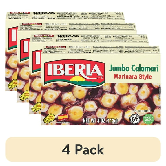 (4 pack) Iberia Marinara Style Calamari Jumbo 4 oz