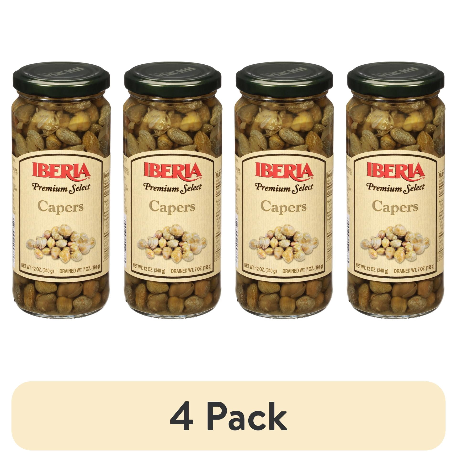 (4 pack) Iberia Premium Select Capers, 12 oz