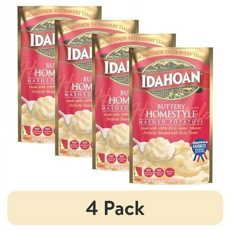 (4 pack) Idahoan Buttery Homestyle Mashed Potatoes , 4 oz