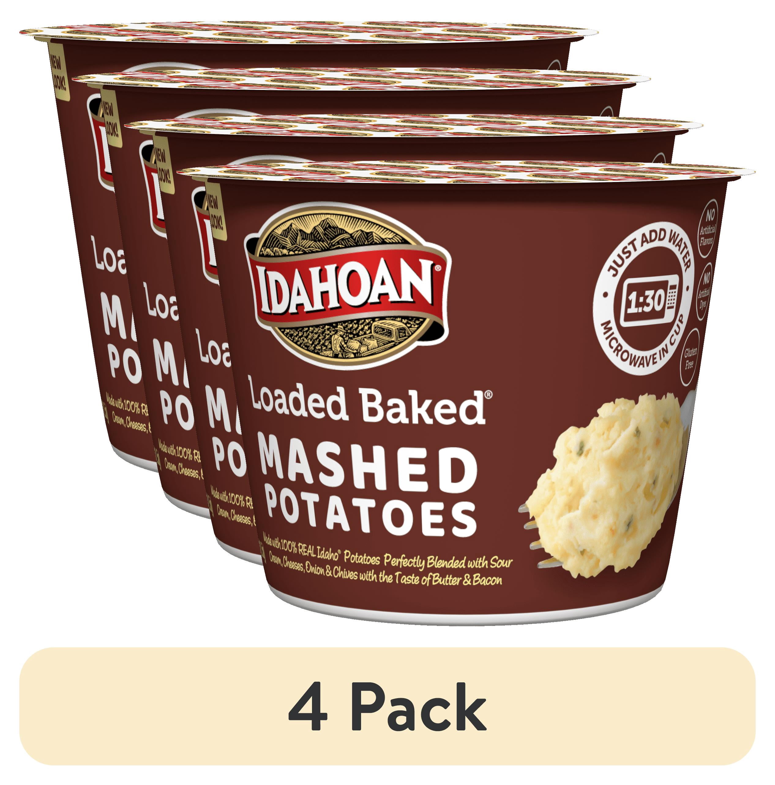 (4 pack) Idahoan® Loaded Baked Mashed Potatoes, 1.5 oz Cup