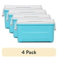 thumbnail image 1 of (4 pack) Igloo 48 QT Laguna Hard Sided Ice Chest Cooler, Aqua Blue and White, 1 of 14