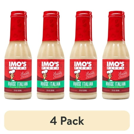 (4 pack) Imo's House Italian Salad Dressing & Marinade,12 fl oz. (Bottle)