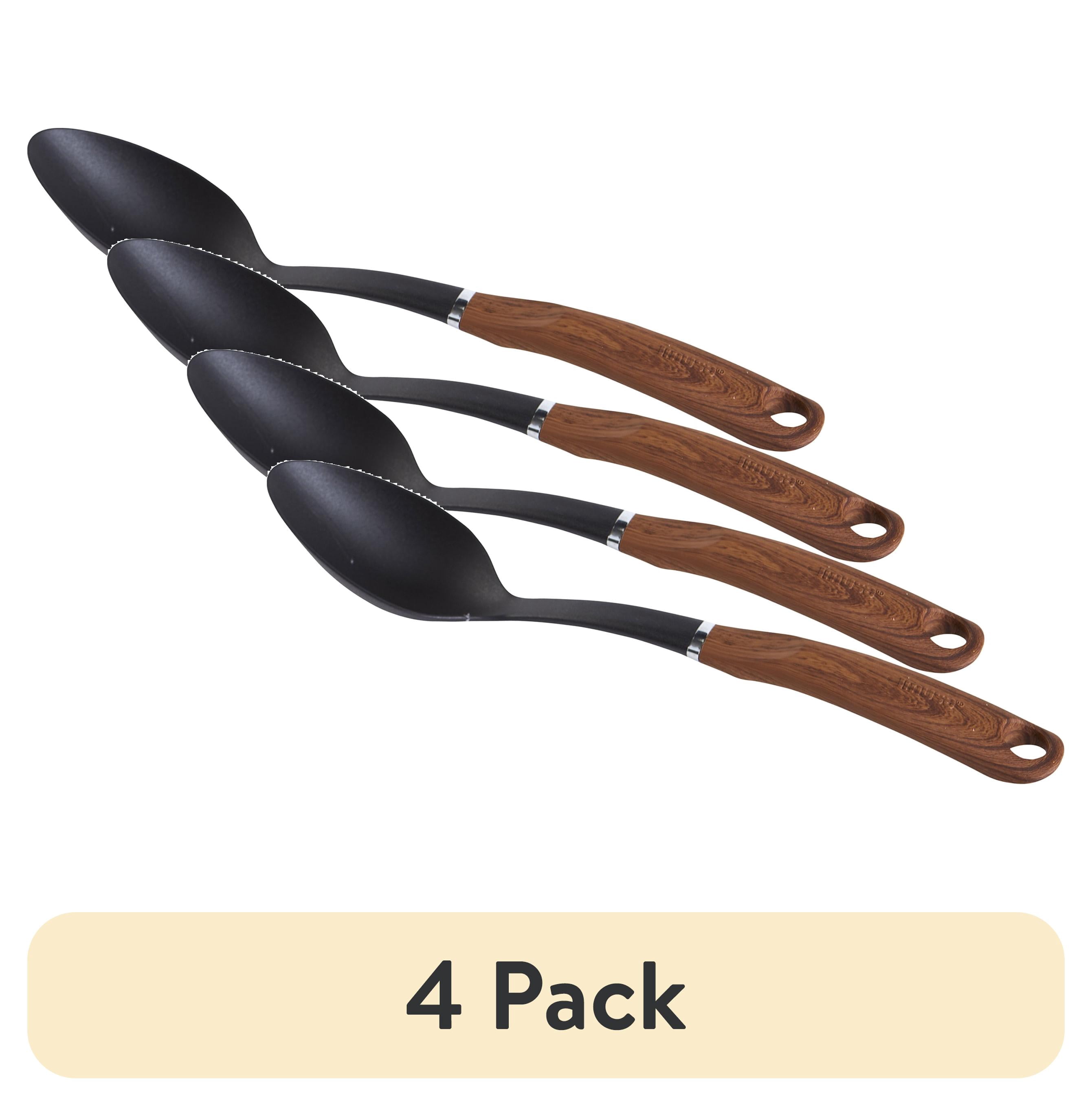 (4 pack) (4 pack) IMUSA Chef WL Solid Spoon with Wood Look Handle