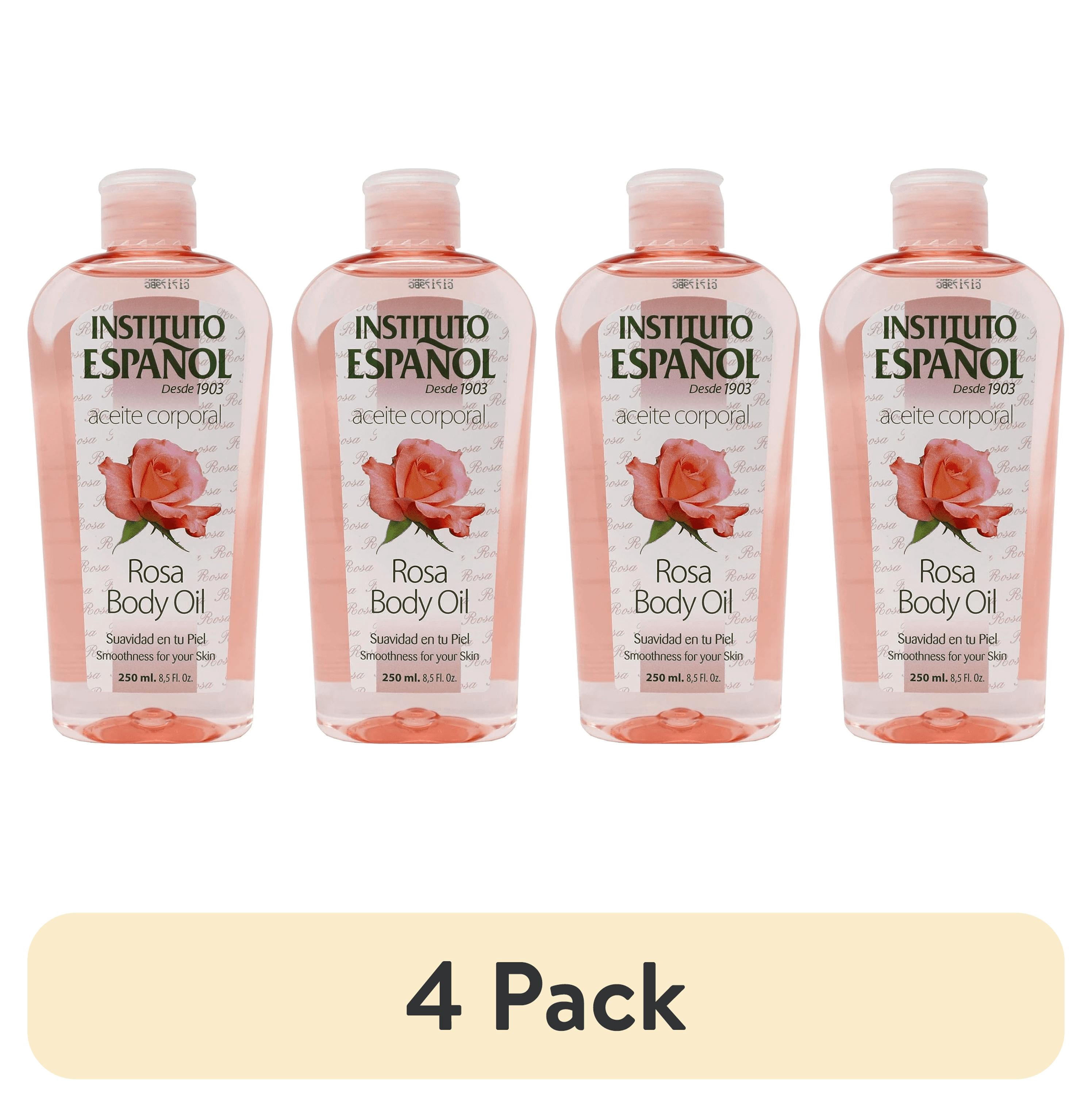 (4 pack) Instituto Español Aceite Corporal Rosa Body Oil, Moisturizer, All Skin Types, 8.5 Fo