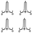 thumbnail image 1 of Metal Photo Stand 4 Pack, Iron Easel Plate Holder for Frames, Tablets, Collectibles, Elegant Display in Living Room or Retail Shop, 4 Inch, Black, 1 of 5