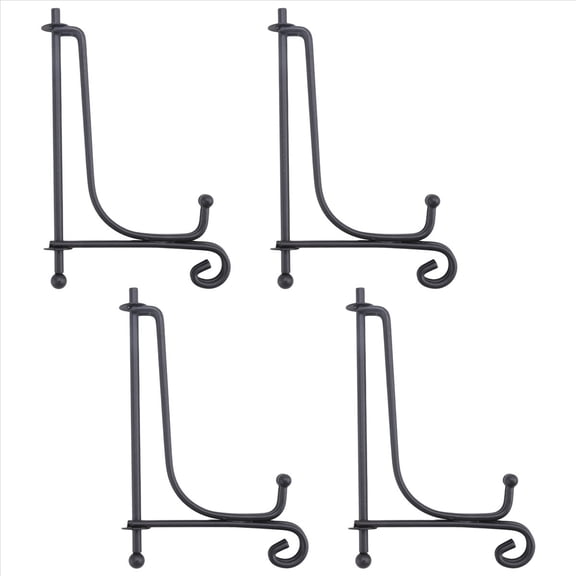New Arrivals (4 pack)Iron Display Stand, Easel Plate Photo Holder Displays Picture Frames, Cookbooks, Decorative Plates, Tablets and Art 4 Inch