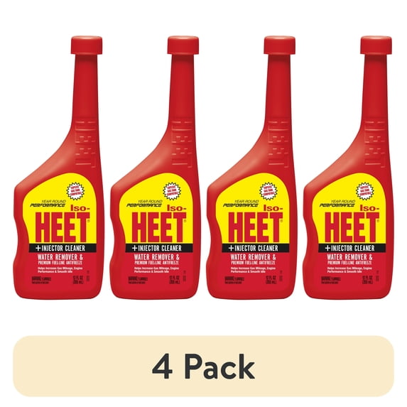 (4 pack) Iso-HEET Fuel-Line Antifreeze and Injector Cleaner 12 fl. oz ...