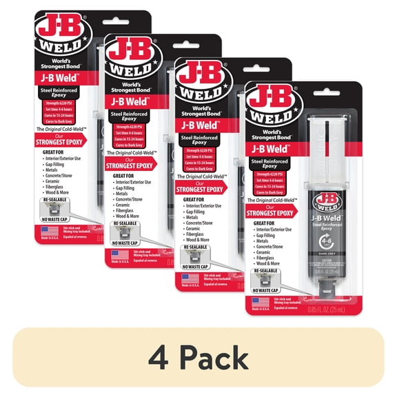 (4 pack) J-B Weld Syringe 25 Ml Epoxy