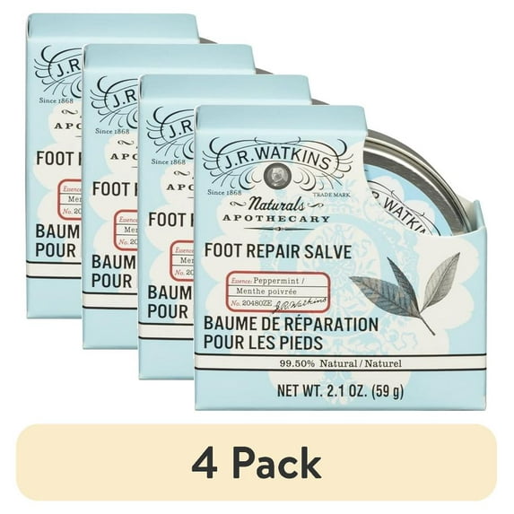 (4 pack) JR Watkins Foot Repair Salve, 2.1 Oz