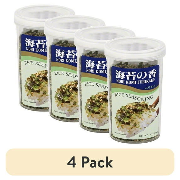 (4 pack) JFC Nori Komi Furikake Rice Seasoning, 1.7 oz
