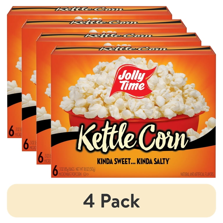 4 pack) JOLLY TIME Kettle Corn Microwave Popcorn. - Walmart.com