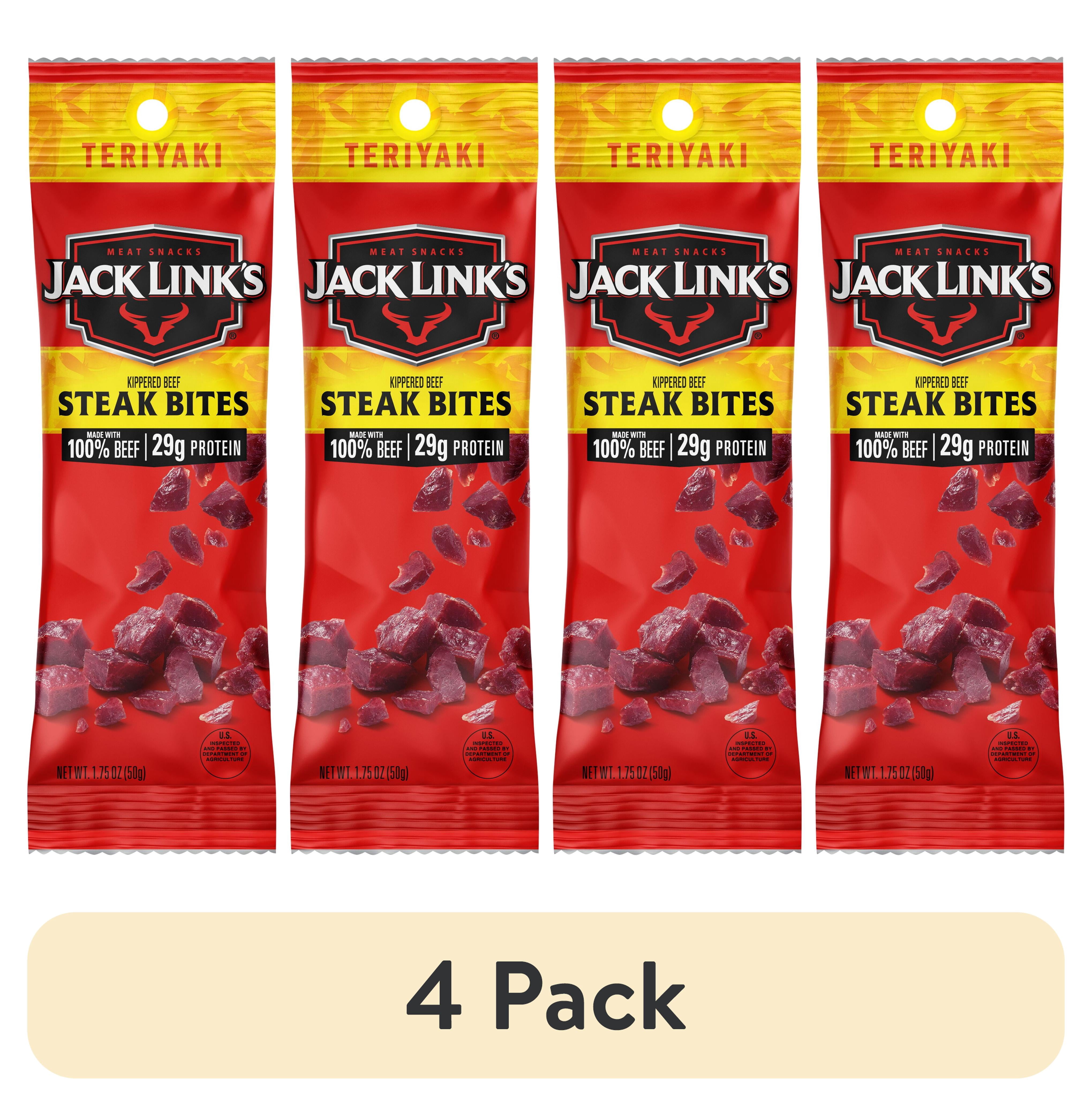 (4 pack) Jack Link’s® Teriyaki Beef Jerky Steak Bites, 1.75 oz