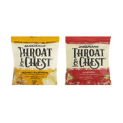 2 Pack Jakemans Throat & Chest Honey & Lemon Lozenges Bag, with Cherry Lozenges, 60 Count