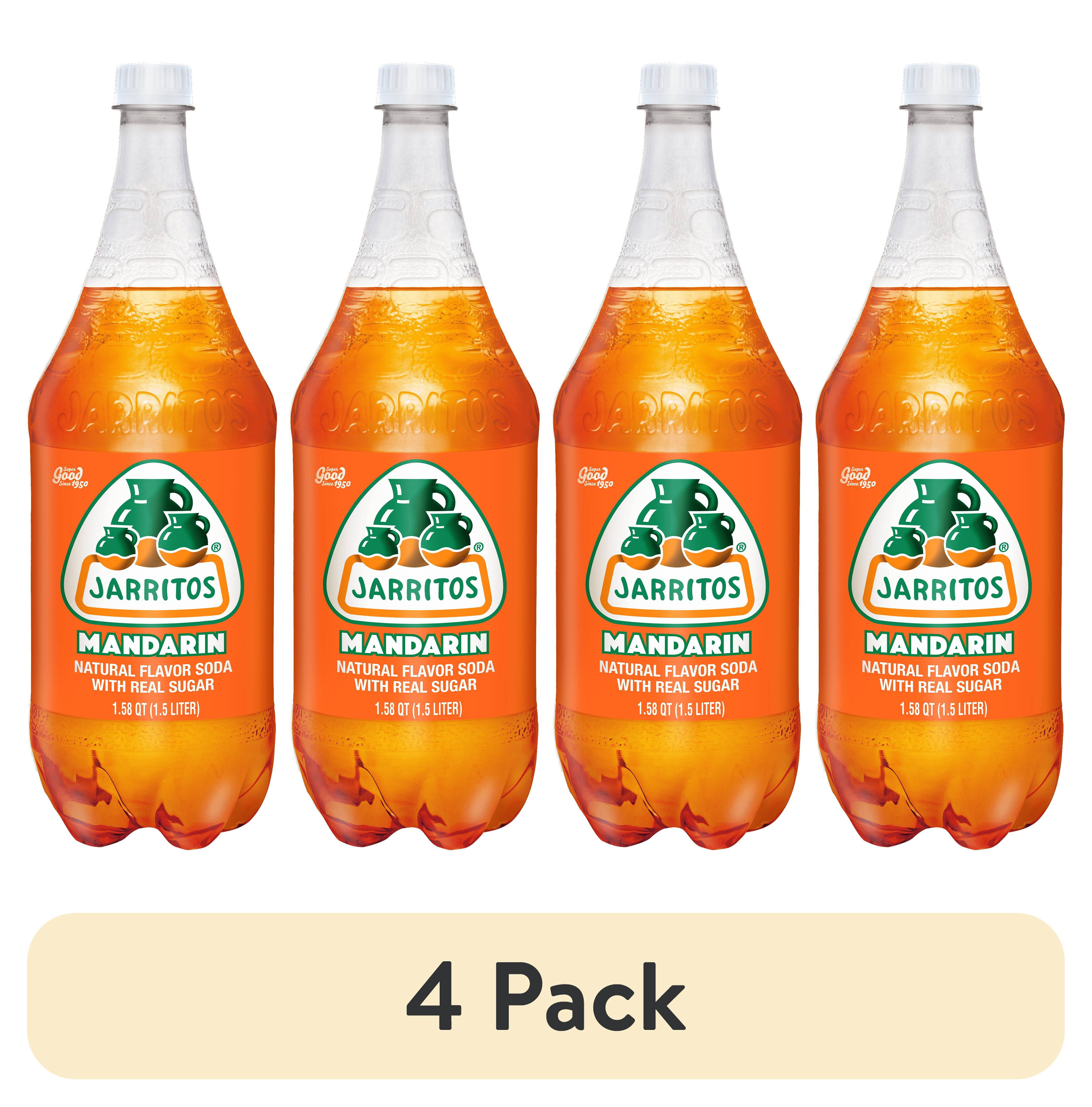 (4 pack) Jarritos Mandarin Soda, 1.58 qt