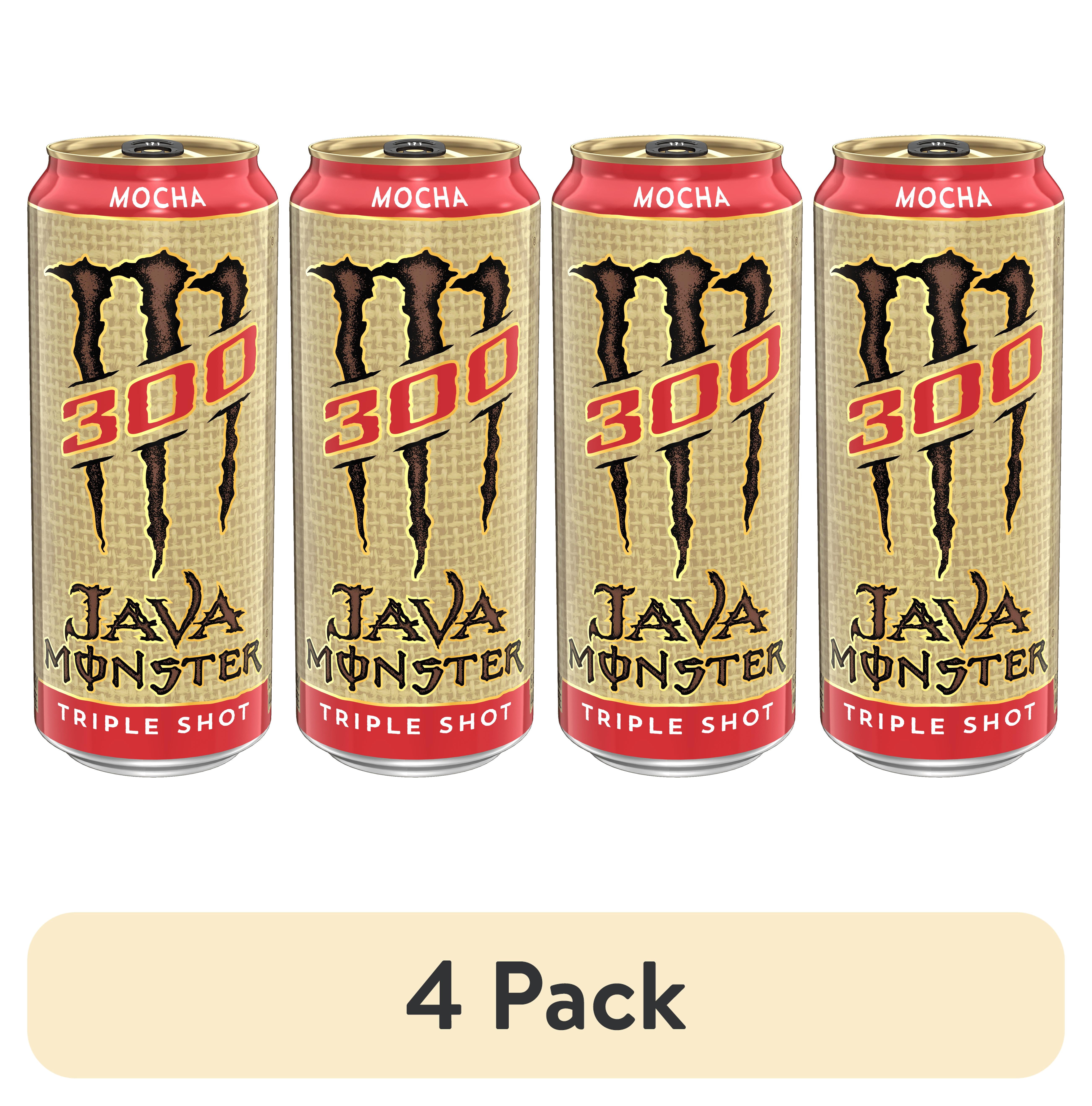 mocha☆ 4 pack) Java Monster, 300 Mocha, Coffee + Energy Drink, 15 fl oz