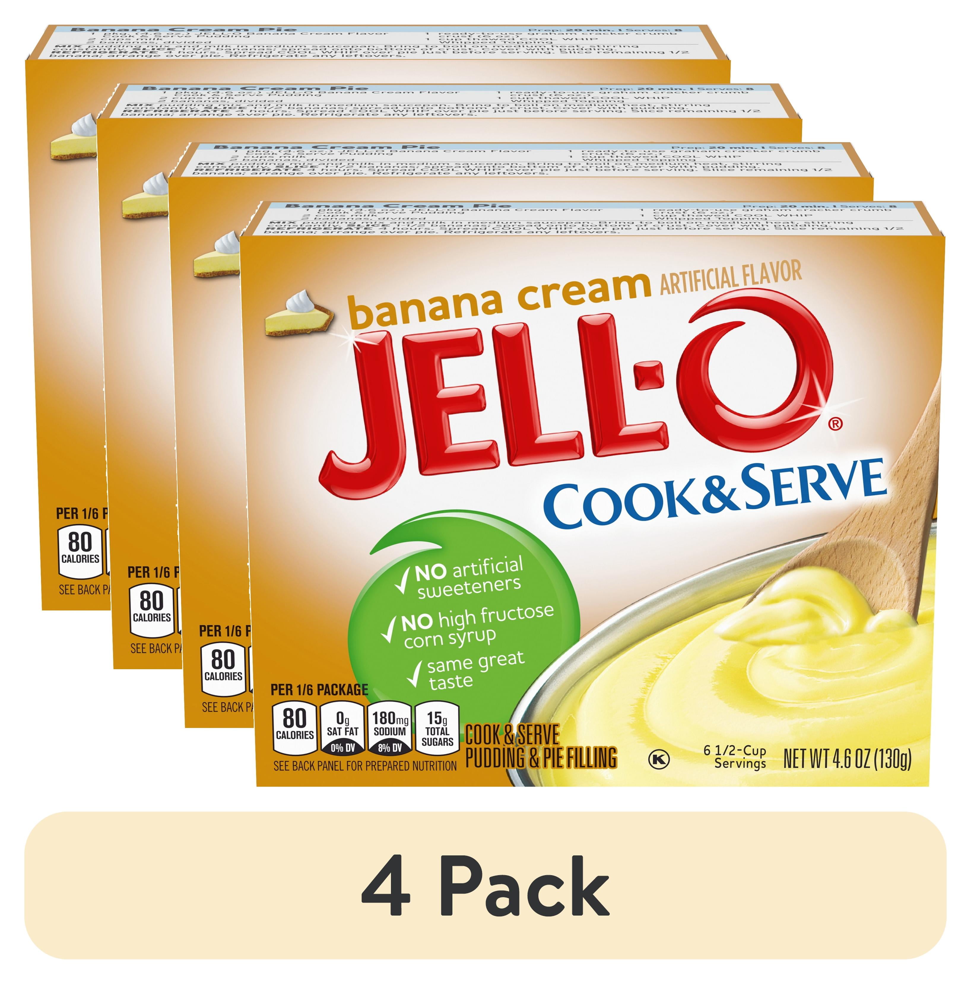 2 pack) Jell-O Cook & Serve Banana Cream Pudding & Pie Filling Mix
