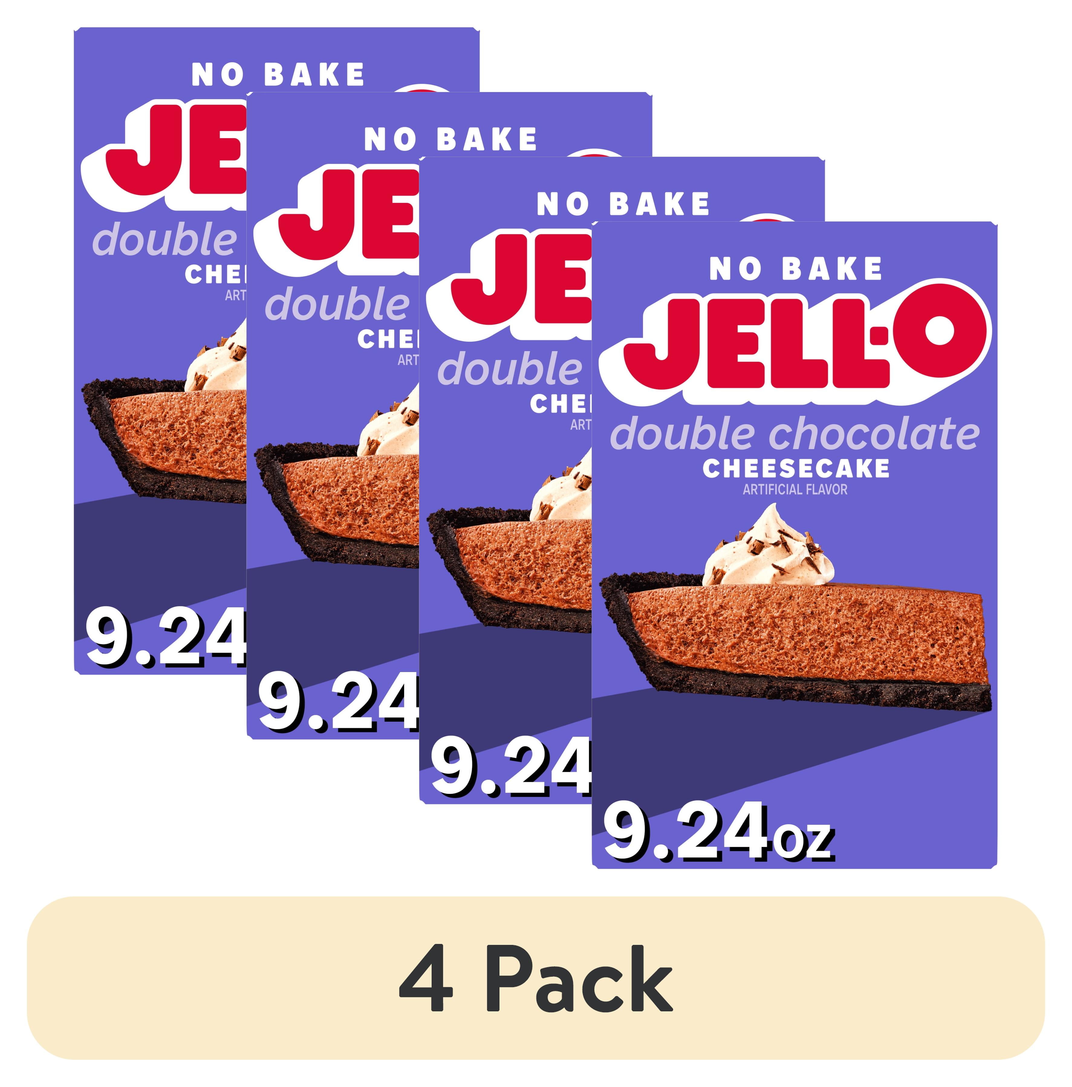 4 pack) Jell-O No Bake Double Chocolate Cheesecake Dessert Kit