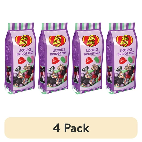 (4 pack) Jelly Belly Licorice Bridge Mix - 6.75-oz. Bag