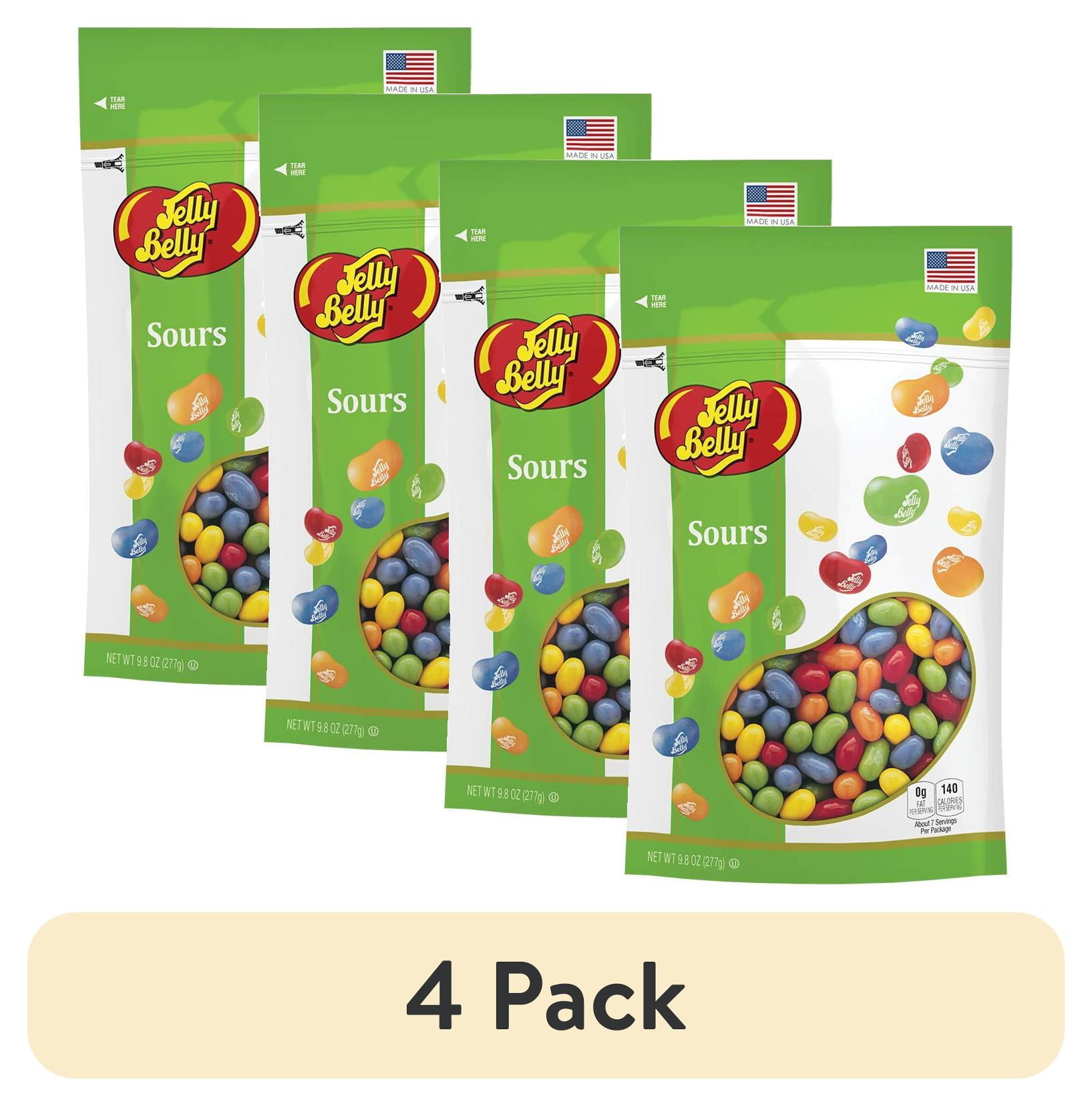 (4 pack) Jelly Belly Sours Jelly Beans - 9.8 Ounces of 5 Juicy Sour