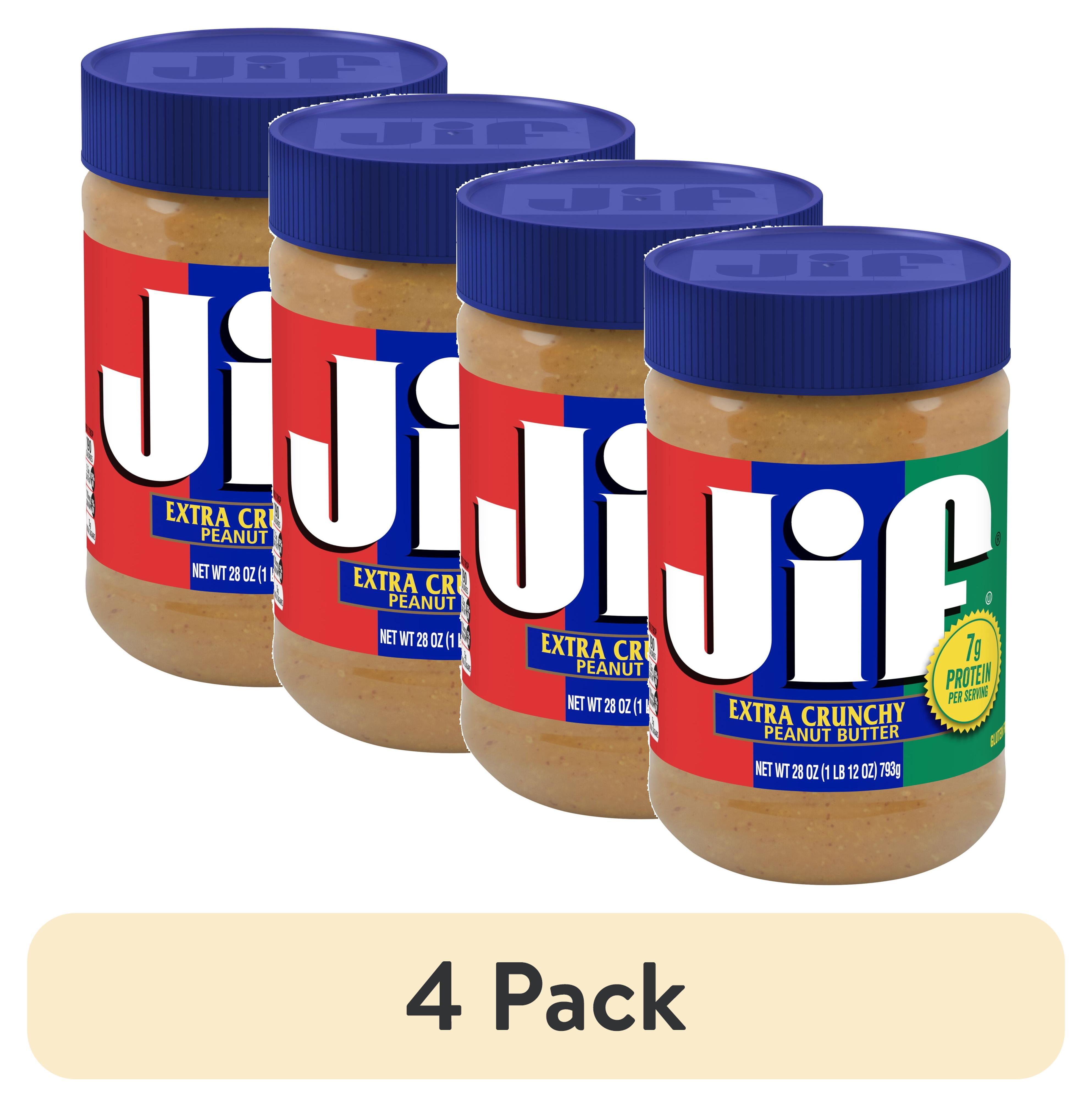 (4 pack) Jif Extra Crunchy Peanut Butter, 28-Ounce Jar