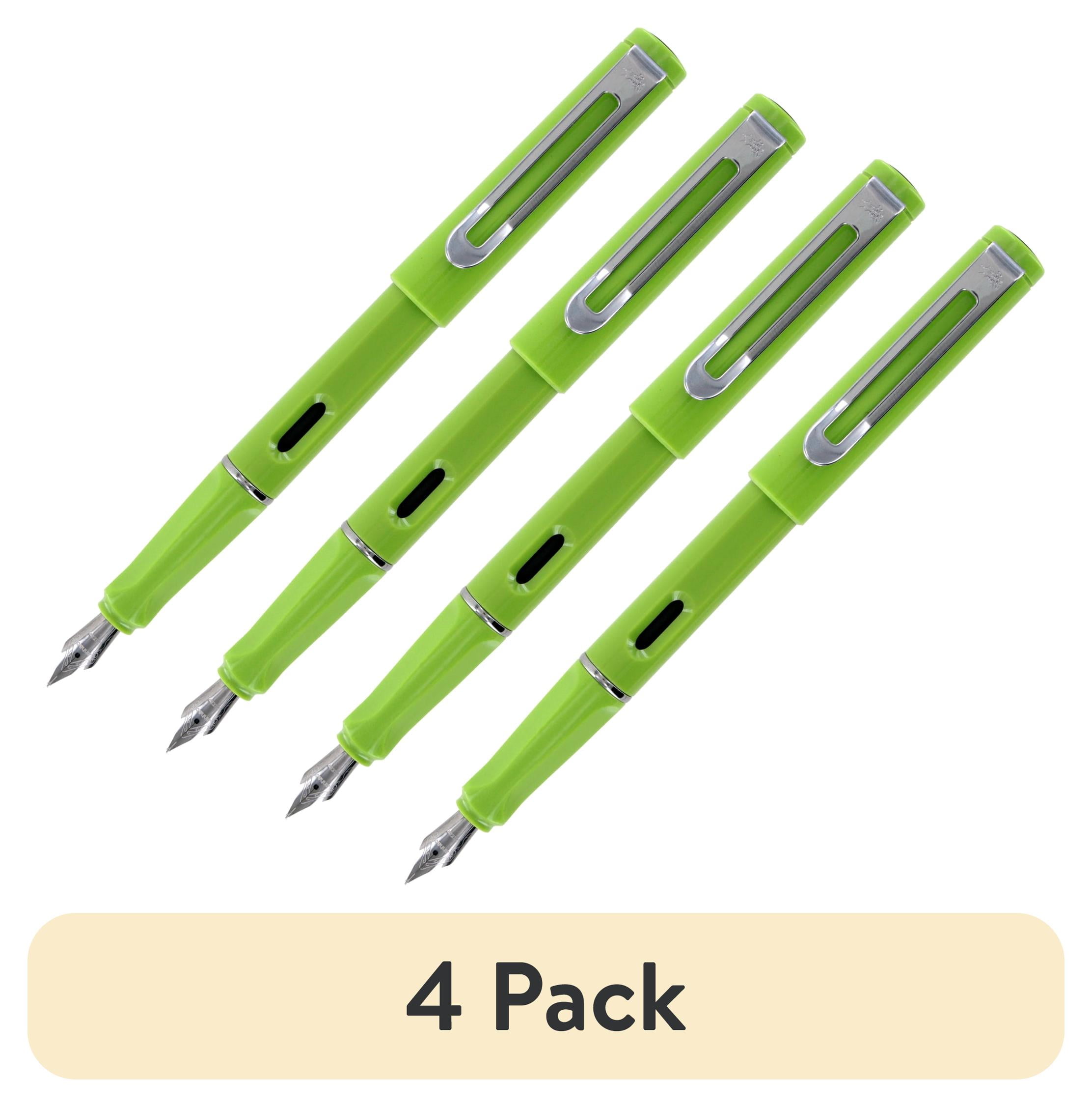 (4 pack) JinHao 599A Lime Green Plastic Fountain Pen