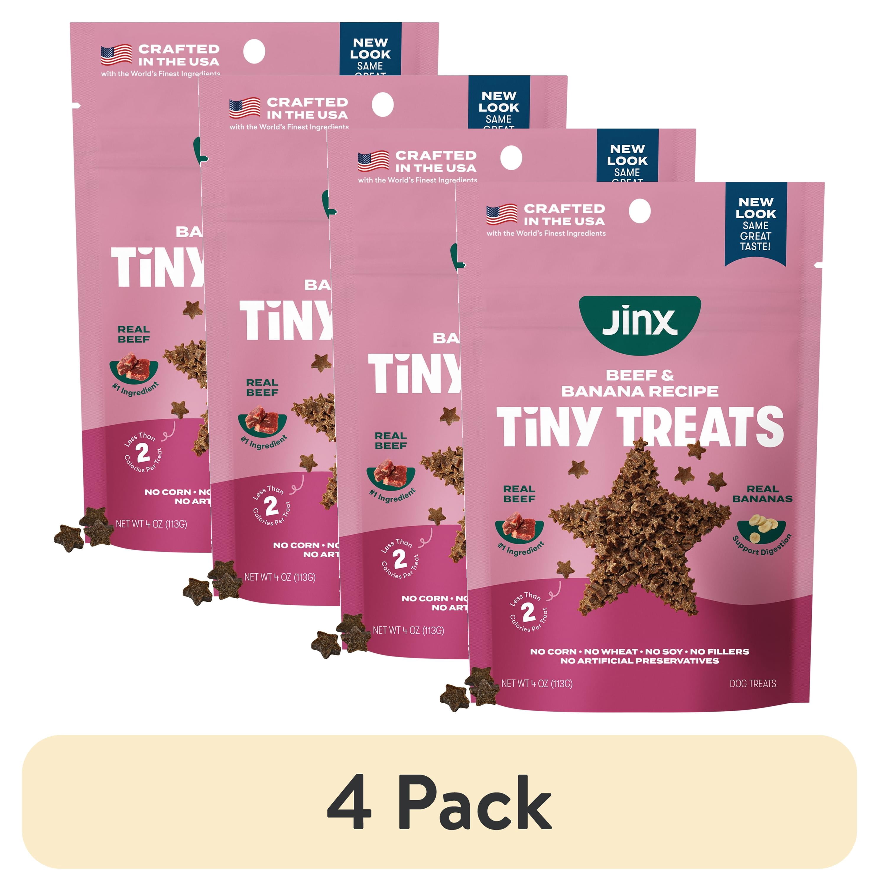 (4 pack) Jinx Beef Tiny Treats Natural Dog Training Treats, 4 oz Bag