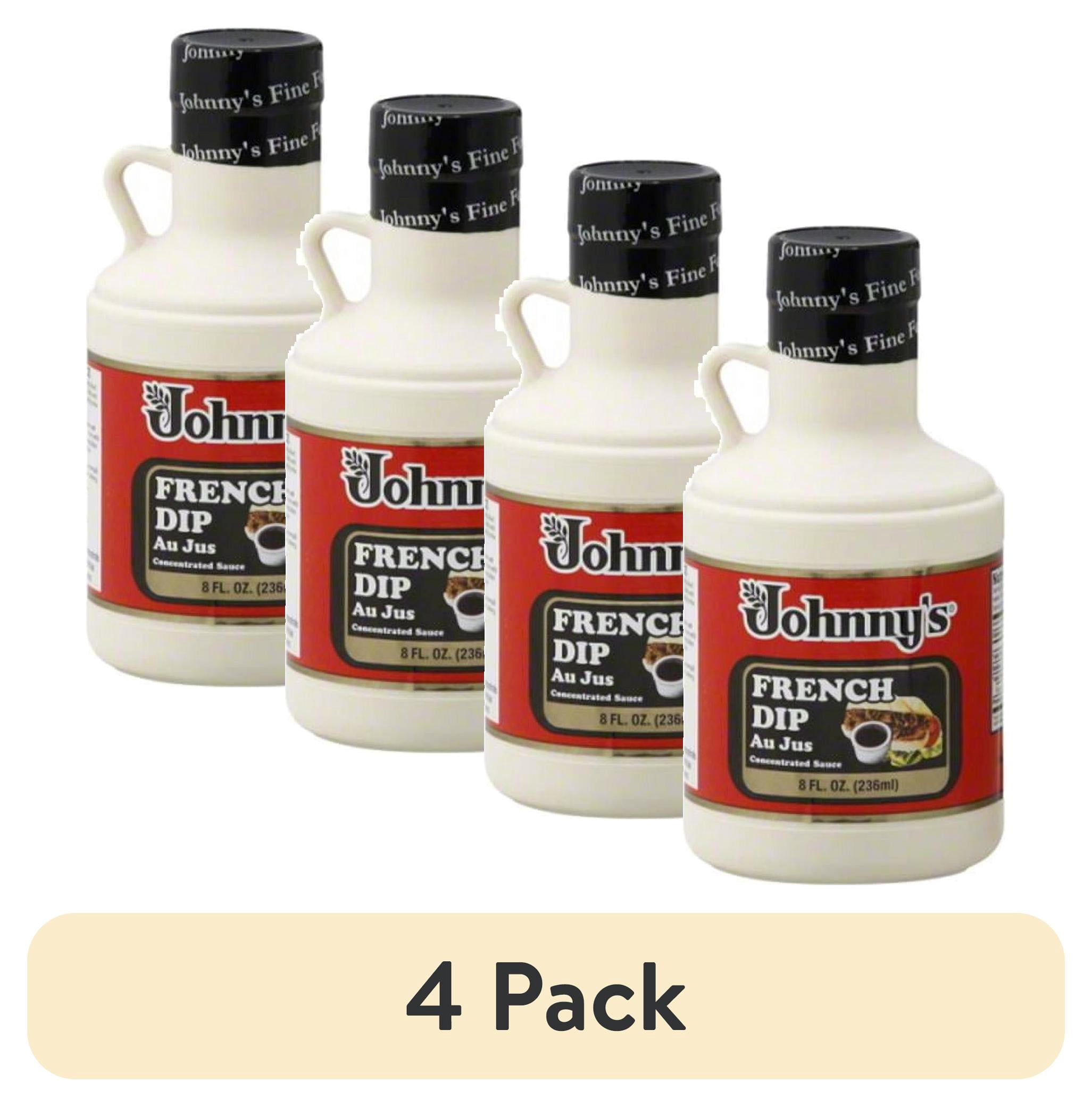 (4 pack) Johnny's French Dip Concentrated Sauce, 8 fl oz